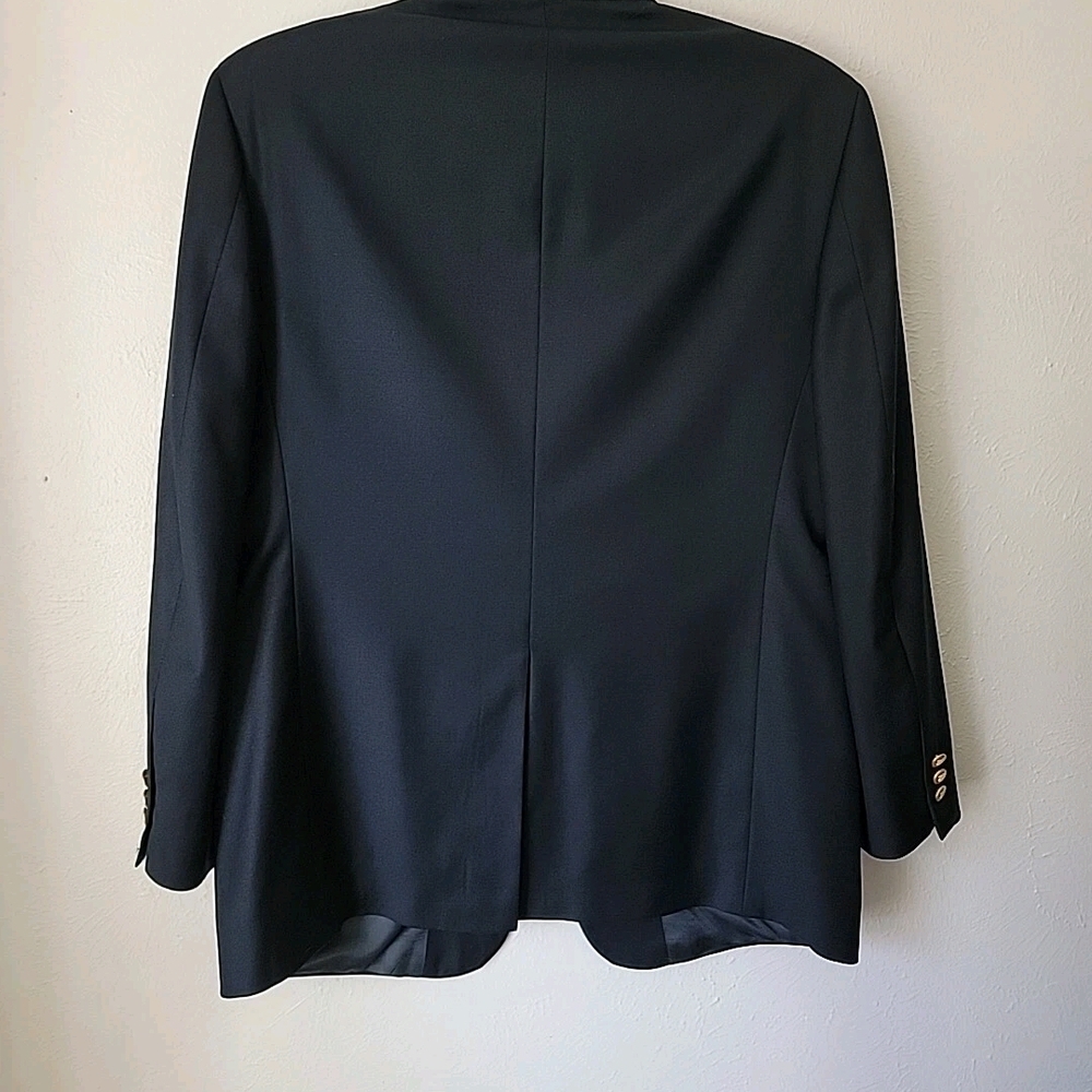 Brooks Brothers Brookease Classic Black Men's Wool Blazer - Picture 2 of 13